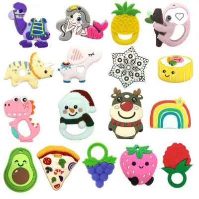 Customized Rubber Products Baby Teether Set New 100% Food Grade Non-Toxic Baby Products Silicone Teether Toys Mould