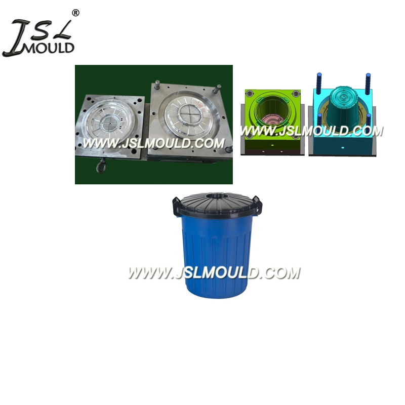 Premium Customized Injection Plastic 45 Gallon Wheeled Trash Can Mould