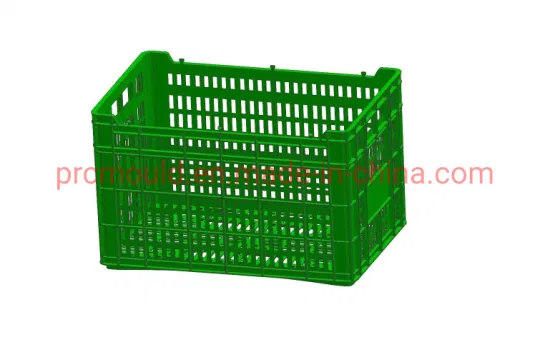 Plastic Injection Automatic Drop Strong Stacking Stackable Storage Transparent Logistics Turnover Vegetable Fruit Crate Box Mould Manufacturer From China