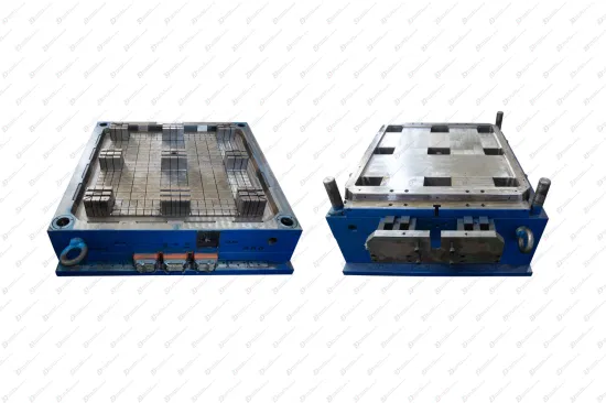 1100*1100*120mm Light Stackable Packaging Nine Foot/Leg Recycled Plastic Injection Pallet Mould